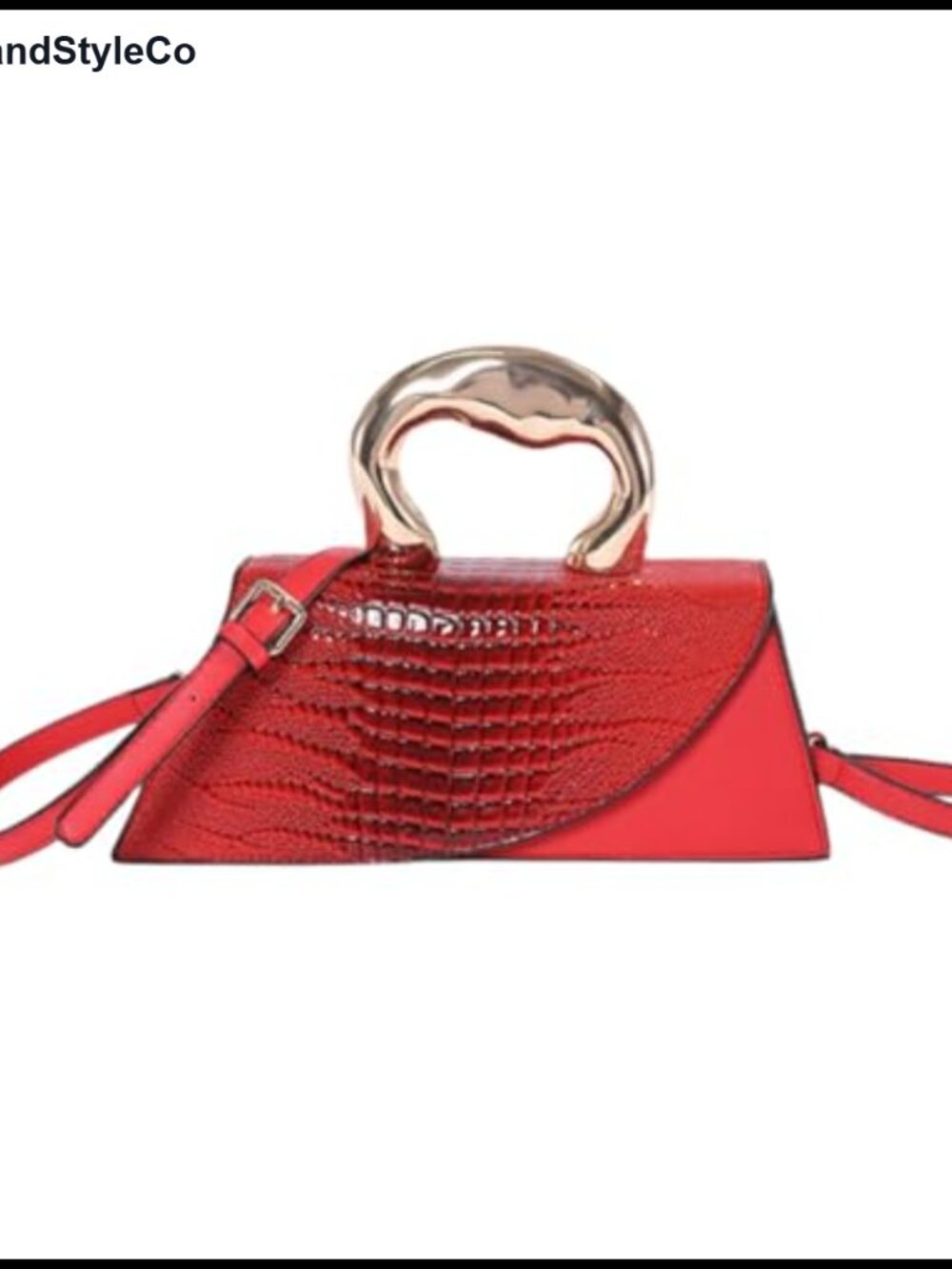Women Vegan Leather Evening Handbag Crocodile Pattern Clutch Purse